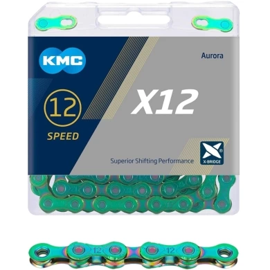 Łańcuch KMC X12 Aurora Green