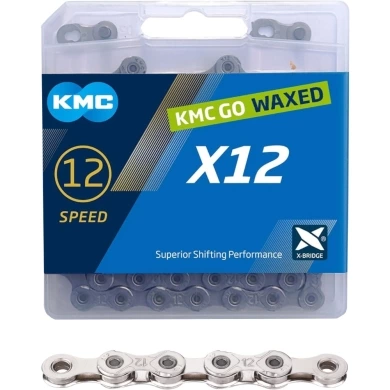 Łańcuch KMC X12 Waxed srebrny