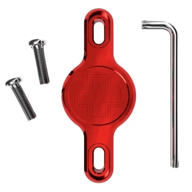 Uchwyt na lokalizator Muc-Off Secure Tag Holder 2.0 dla Apple AirTag czerwony