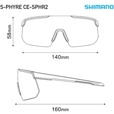 Okulary rowerowe Shimano S-Phyre CE-SPHR2 czarne (ridescape gravel)