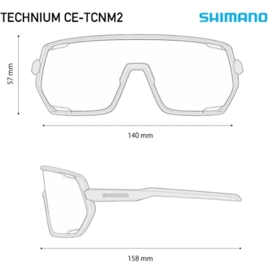Okulary rowerowe Shimano Technium CE-TCNM2 szare (ridescape off-road)