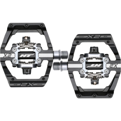 Pedały rowerowe HT X2-SX czarno-srebrne