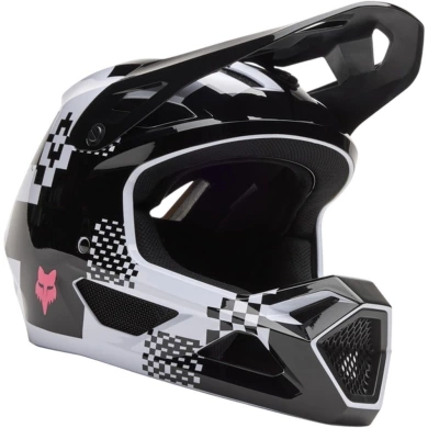Kask rowerowy Fullface Fox Rampage Digi Image MIPS biało-czarny
