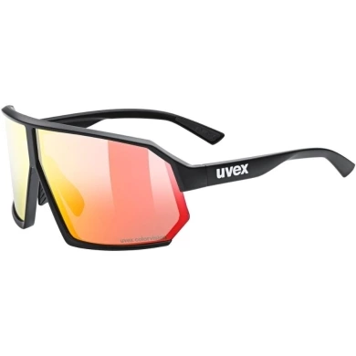 Okulary rowerowe Uvex Sportstyle 237 CV czarne (czerwone soczewki)