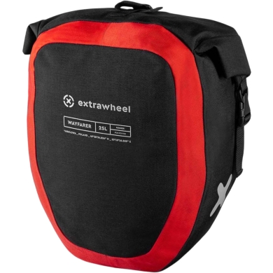 Sakwy Extrawheel Wayfarer Poliester czarno-czerwone