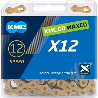 Łańcuch KMC X12 Ti-N Waxed złoty