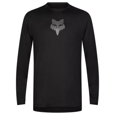Koszulka rowerowa z długim rękawem Fox Ranger Head czarna