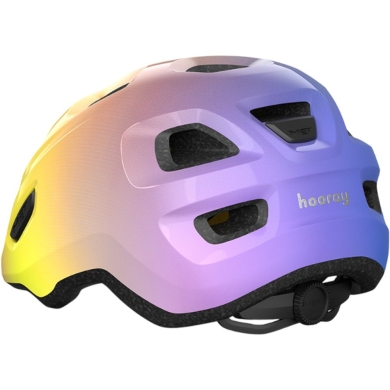 Kask rowerowy MET Hooray fioletowo-pomarańczowy