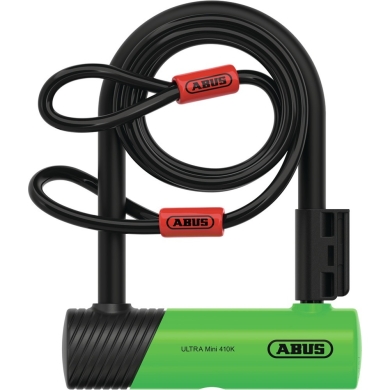 Zapięcie U-lock Abus Ultra Mini 410K + SH + linka Cobra 10/120