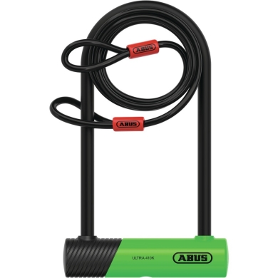 Zapięcie U-lock Abus Ultra 410K + SH + linka Cobra 10/120