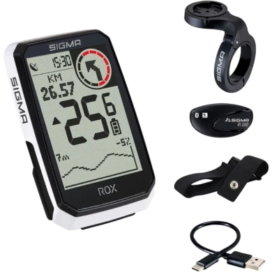 Nawigacja rowerowa Sigma ROX 4.0 Endurance HR Set biała