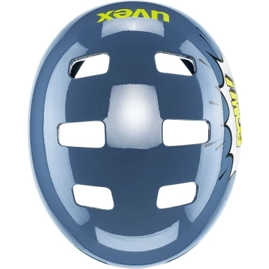 Kask rowerowy orzech Uvex Kid 3 granatowo-żółty