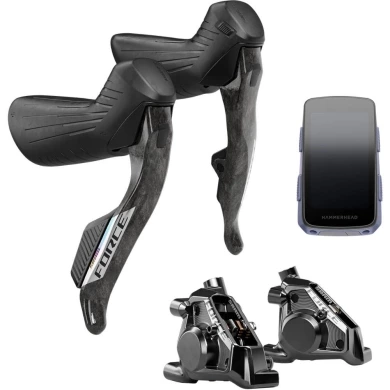 Hamulce tarczowe SRAM Force AXS E1 + Hammerhead Karoo 3 Force