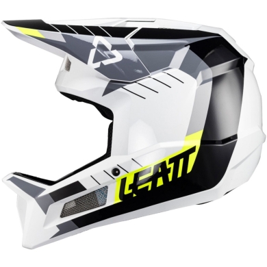 Kask rowerowy fullface Leatt MTB Gravity 2.0 biało-czarny