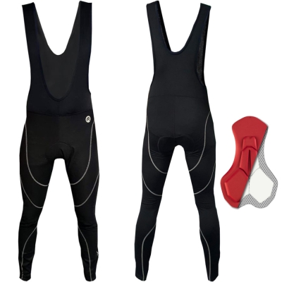 Spodnie rowerowe z szelkami Rogelli Fobello czarne - 3XL