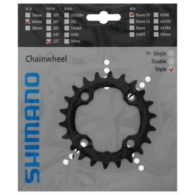 Tarcza mechanizmu korbowego Shimano Deore XT FC-M770 (22T)