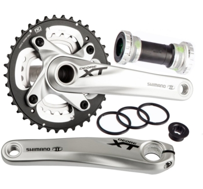Mechanizm korbowy Shimano Deore XT FC-M785 srebrny