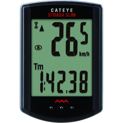 Licznik rowerowy bezprzewodowy Cateye Strada Slim CC-RD310W czarny