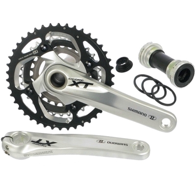 Mechanizm korbowy Shimano Deore XT FC-M780 srebrny