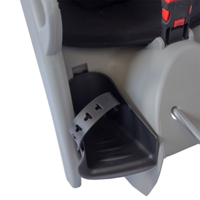 Fotelik rowerowy Hamax Kiss szaro-zielony + adapter na ramę + kask