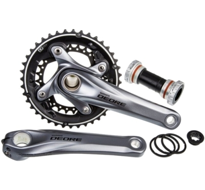 Mechanizm korbowy Shimano Deore FC-615 srebrny