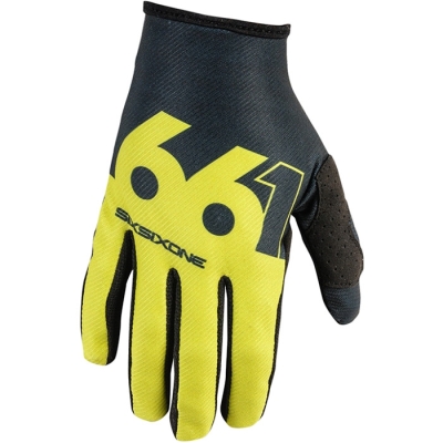 SixSixOne 661 Comp Slice Rękawiczki rowerowe czarno żółte - S