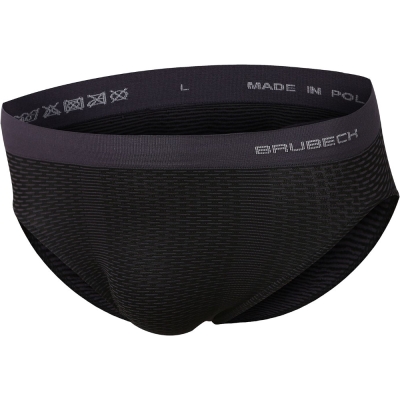 Slipy męskie Brubeck Base Layer grafitowe - L