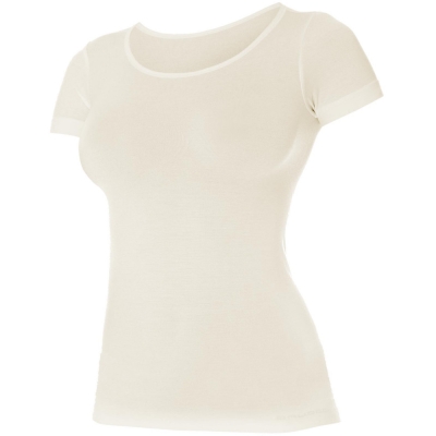 Koszulka damska Brubeck Comfort Wool kremowa
