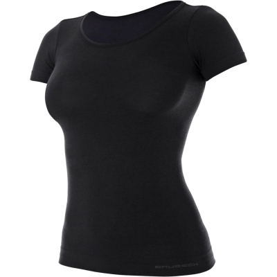 Koszulka damska Brubeck Comfort Wool czarna