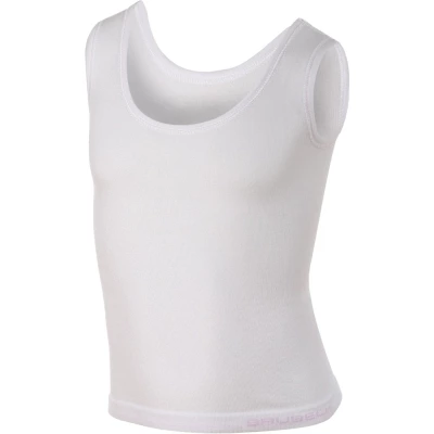 Bezrękawnik dziewczęcy Brubeck Comfort Cotton Junior biały - 116/122
