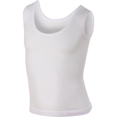 Bezrękawnik dziewczęcy Brubeck Comfort Cotton Junior biały