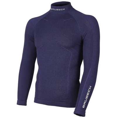 Bluza z długim rękawem Brubeck Extreme Wool granatowa