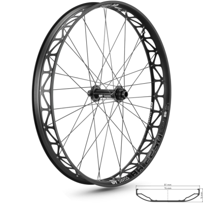 Koło przednie DT Swiss BR 2250 Classic Fatbike 26