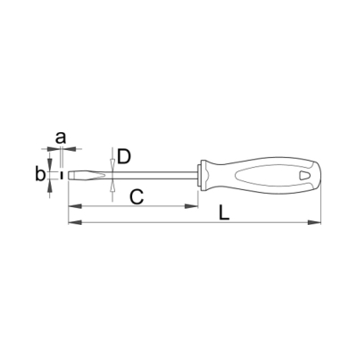 Śrubokręt płaski Unior 605TBI - 1,0x5,5x125