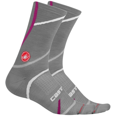 Skarpetki damskie Castelli Sinergia 18 szare - L/XL