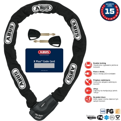 Łańcuch Abus Granit CityChain XPlus 1060 - 110cm