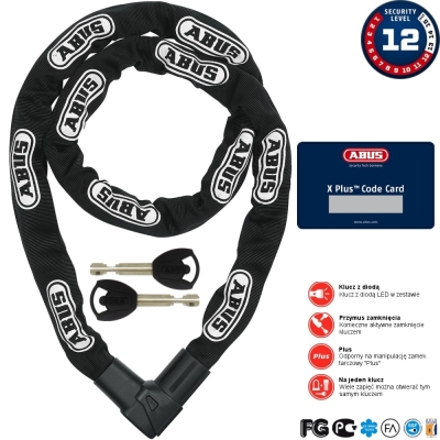 Łańcuch Abus CityChain 1010 czarny - 170cm