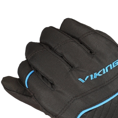 Rękawice narciarskie dziecięce Viking Kids Rimi czarno-niebieskie - 3