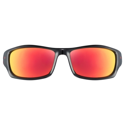 Okulary rowerowe Uvex Sportstyle 211 czarno-czerwone