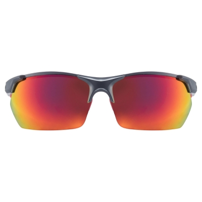 Okulary rowerowe Uvex Sportstyle 114 czarno-czerwone +wymienne szkła