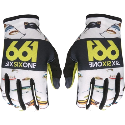 Rękawiczki SixSixOne 661 Comp Lure biało-żółte