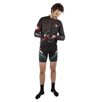 Koszulka rowerowa z długim rękawem Rogelli Team 2.0 czarna