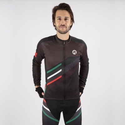 Koszulka rowerowa z długim rękawem Rogelli Team 2.0 czarna