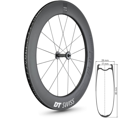 DT Swiss ARC 1100 Dicut 80 Koło przednie szosa 700C oś 5mm