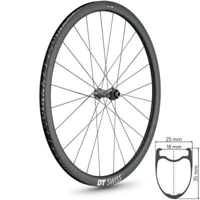 DT Swiss PRC 1400 Spline 35 Koło przednie szosa 700C disc Center Lock