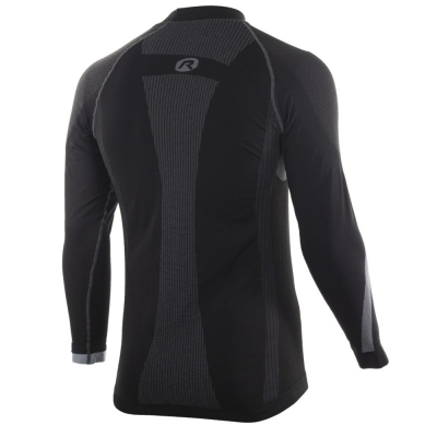 Koszulka z długim rękawem Rogelli Compression czarna - S/M