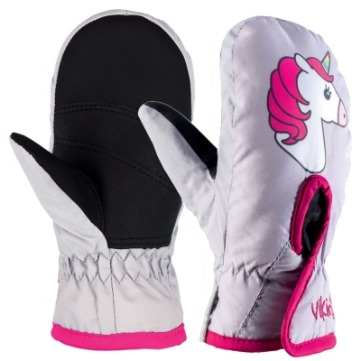 Rękawice narciarskie dziecięce Viking Kiddo różowe - 3