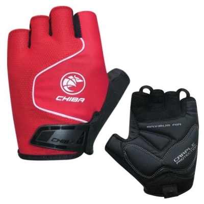 Chiba Cool Air Rękawiczki rowerowe czerwone - XS