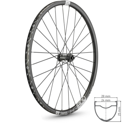 DT Swiss HG 1800 Spline 25 Koło przednie 650B gravel Boost disc Center Lock - 12x110mm