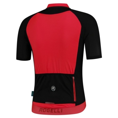 Koszulka rowerowa Rogelli Ray czarno-czerwona - XXL